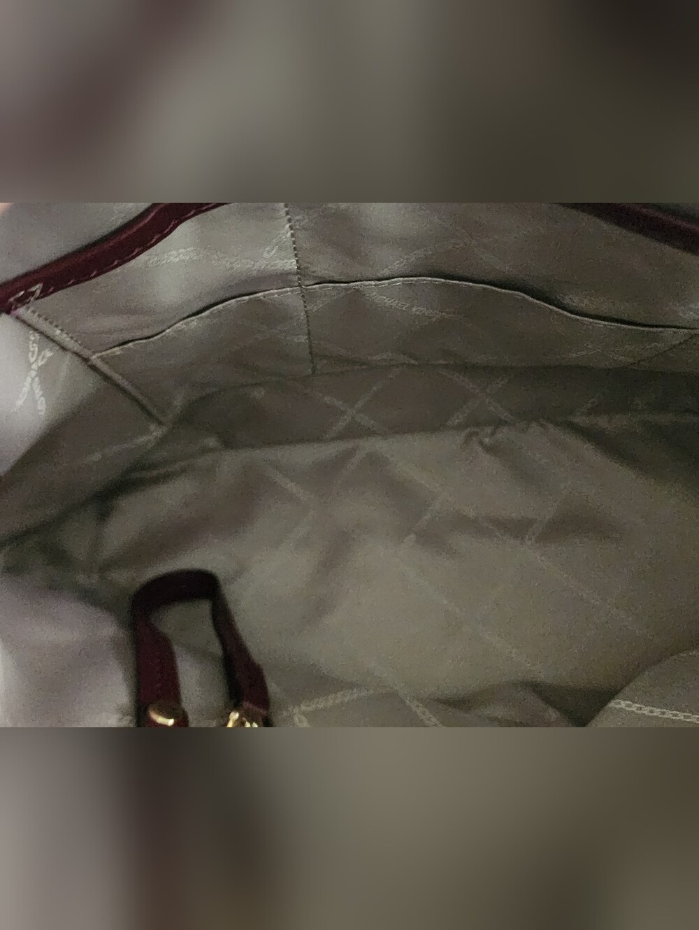 ‼️ON SALE‼️New Michael Kors Wine Pebbled Leather Crossbody Satchel - Picture 9 of 10